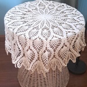 35 x 33 Handmade Crocheted tablecloth